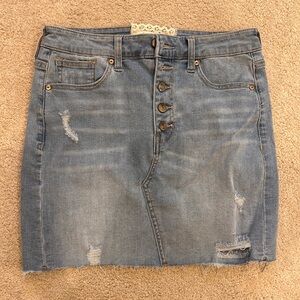 Altar’d State Denim Button-Up Skirt